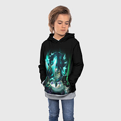 Толстовка-худи детская СЯО С МАСКОЙ, ГЕНШИН ИМПАКТ, цвет: 3D-меланж — фото 2