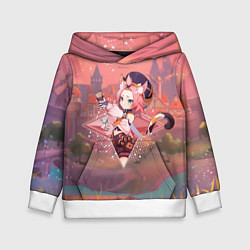 Толстовка-худи детская Диона Diona в примогеме, Геншин импакт Genshin Imp, цвет: 3D-белый