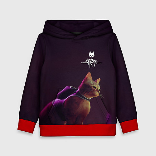 Детская толстовка Stray: Wandering Cat / 3D-Красный – фото 1