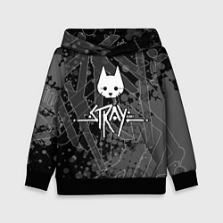 Толстовка-худи детская Stray кот бродяга, цвет: 3D-черный