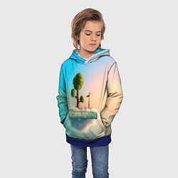 Толстовка-худи детская Облако в Террарии, цвет: 3D-синий — фото 2