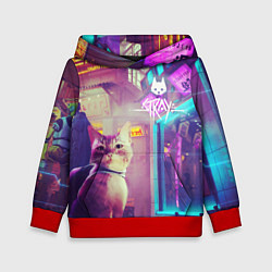 Толстовка-худи детская Stray, цвет: 3D-красный