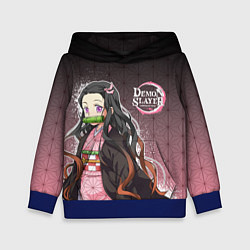 Толстовка-худи детская НЕЗУКО NEZUKO SLAYER, цвет: 3D-синий