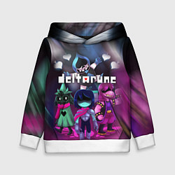 Толстовка-худи детская DELTARUNE ГЕРОИ В БОЙ!, цвет: 3D-белый