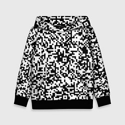 Толстовка-худи детская Стиль QR код, цвет: 3D-черный