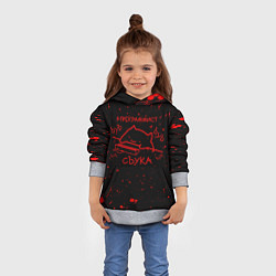Толстовка-худи детская КОТ МЕМ, Я ПРОГРАММИСТ ЪУЪ СЪУКА, цвет: 3D-меланж — фото 2