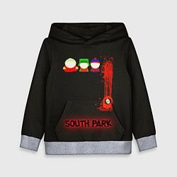 Толстовка-худи детская Южный парк главные персонажи South Park, цвет: 3D-меланж