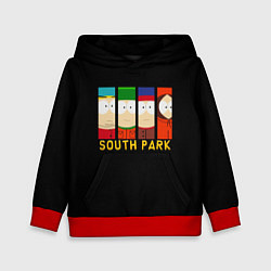 Толстовка-худи детская South Park - Южный парк главные герои, цвет: 3D-красный