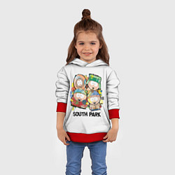 Толстовка-худи детская South Park - Южный парк краски, цвет: 3D-красный — фото 2