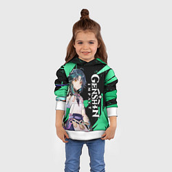 Толстовка-худи детская СЯО XIAO GENSHIN, цвет: 3D-белый — фото 2