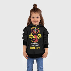 Толстовка-худи детская Cobra Kai - No mercy!, цвет: 3D-черный — фото 2