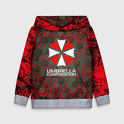 Толстовка-худи детская Umbrella Corporation соты, цвет: 3D-меланж