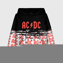 Толстовка-худи детская ACDC переменный ток, цвет: 3D-черный