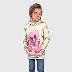 Толстовка-худи детская Love Kissy, цвет: 3D-белый — фото 2