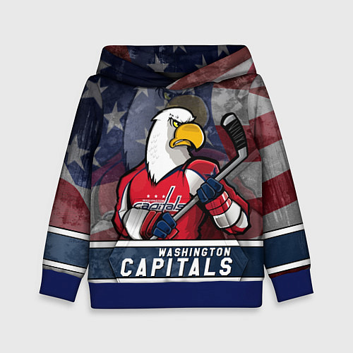 Детская толстовка Вашингтон Кэпиталз, Washington Capitals / 3D-Синий – фото 1