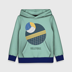 Толстовка-худи детская Volleyball Спорт, цвет: 3D-синий