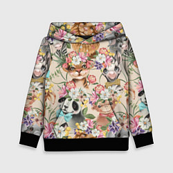 Детская толстовка Дикие животные паттерн