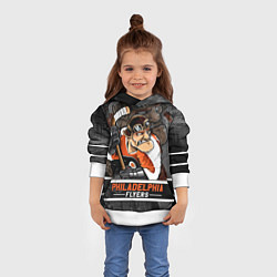 Толстовка-худи детская Филадельфия Флайерз, Philadelphia Flyers, цвет: 3D-белый — фото 2