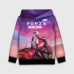 Толстовка-худи детская Forza Horizon 5 - sports car and bike, цвет: 3D-черный