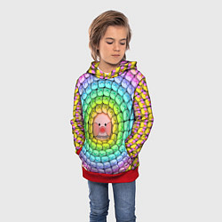 Толстовка-худи детская Psychedelic Lalafanfan, цвет: 3D-красный — фото 2