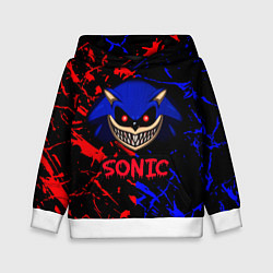 Толстовка-худи детская SONIC EXE DARK SONIC, цвет: 3D-белый