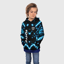 Толстовка-худи детская Audi Neon, цвет: 3D-синий — фото 2