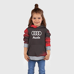 Толстовка-худи детская Audi logo, цвет: 3D-меланж — фото 2