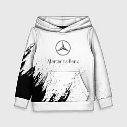 Толстовка-худи детская Mercedes-Benz - White texture, цвет: 3D-белый