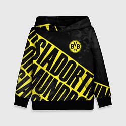 Толстовка-худи детская Боруссия Дортмунд, Borussia Dortmund, цвет: 3D-черный