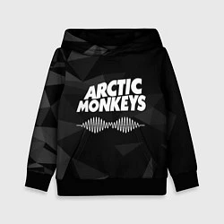 Толстовка-худи детская Arctic Monkeys Серая Геометрия, цвет: 3D-черный