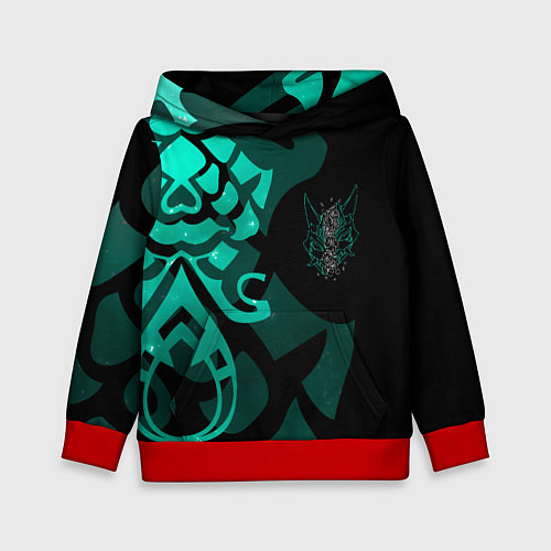 Детская толстовка МАСКА И ТАТУИРОВКА СЯО XIAO ГЕНШИН / 3D-Красный – фото 1