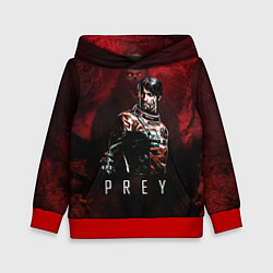 Толстовка-худи детская Prey Dark red, цвет: 3D-красный