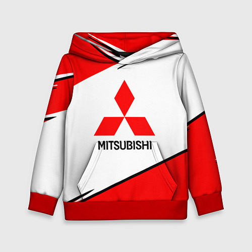 Детская толстовка Mitsubishi Logo Geometry / 3D-Красный – фото 1