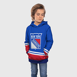 Толстовка-худи детская New York Rangers Нью Йорк Рейнджерс, цвет: 3D-синий — фото 2
