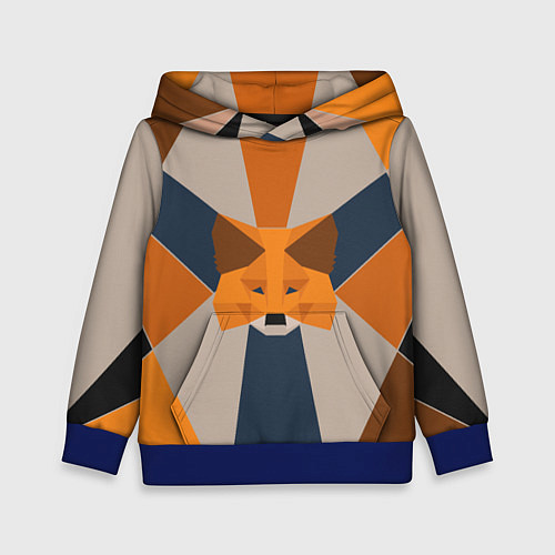Детская толстовка Metamask Крипто лиса / 3D-Синий – фото 1