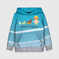 Детская толстовка Duck stages 3D