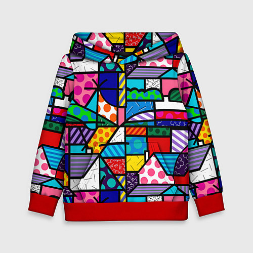 Детская толстовка Ромеро Бритто красочный узор / 3D-Красный – фото 1
