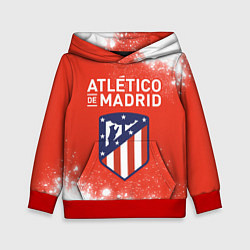 Толстовка-худи детская ATLETICO MADRID Брызги, цвет: 3D-красный