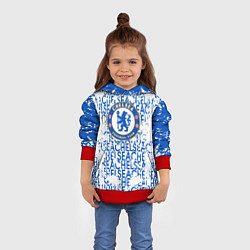 Толстовка-худи детская Chelsea football, цвет: 3D-красный — фото 2