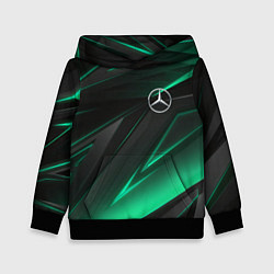 Толстовка-худи детская MERCEDES-BENZ AMG NEON STRIPES PETRONAS, цвет: 3D-черный