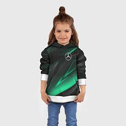 Толстовка-худи детская MERCEDES-BENZ AMG NEON STRIPES PETRONAS, цвет: 3D-белый — фото 2