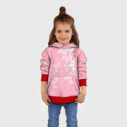 Толстовка-худи детская Цветущая ива, цвет: 3D-красный — фото 2