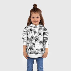 Толстовка-худи детская Король и шут Лого Паттерн, цвет: 3D-белый — фото 2