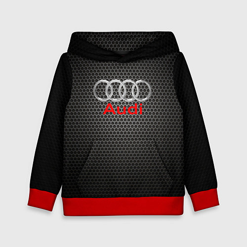 Детская толстовка Audi карбон / 3D-Красный – фото 1