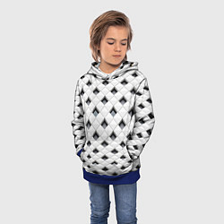 Толстовка-худи детская Необычная плитка, цвет: 3D-синий — фото 2