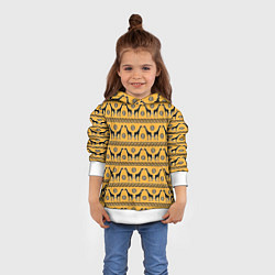 Толстовка-худи детская Жирафы Сафари, цвет: 3D-белый — фото 2