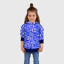 Толстовка-худи детская Камуфляж спортивный Призма - Лагуна, цвет: 3D-синий — фото 2