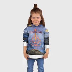 Толстовка-худи детская Elden Ring, Logo, цвет: 3D-белый — фото 2