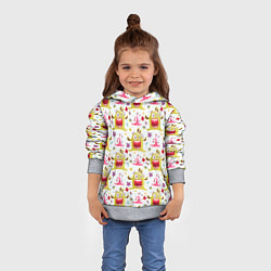 Толстовка-худи детская Желтый человечек, цвет: 3D-меланж — фото 2