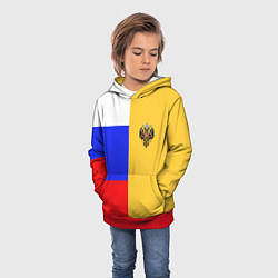Толстовка-худи детская Имперское знамя ТРИКОЛОР, цвет: 3D-красный — фото 2